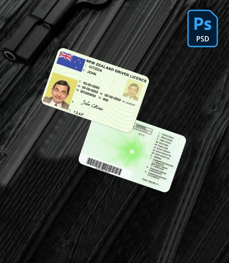 New Zealand green driving license (fully qualified)